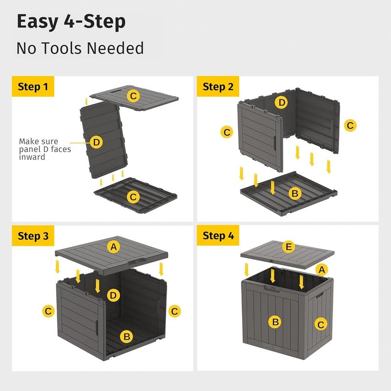 Outdoor Storage Box, 31 Gallon Deck Box Indoor and Outdoor Use, Waterproof Resin7