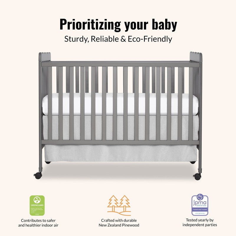 Carson Classic 3 in 1 Crib Steel Grey Converts to Toddler Bed Sofa Adjustable2