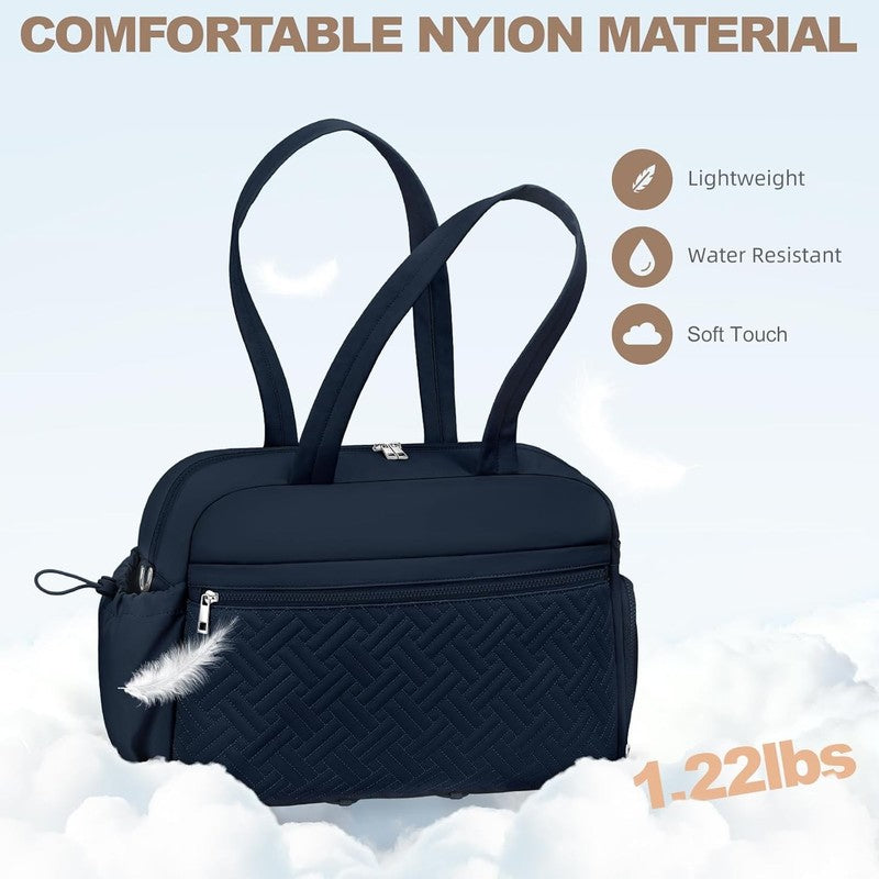 Gym Bag Women Lightweight Duffle Shoe Wet Compartment Yoga Travel Blue7