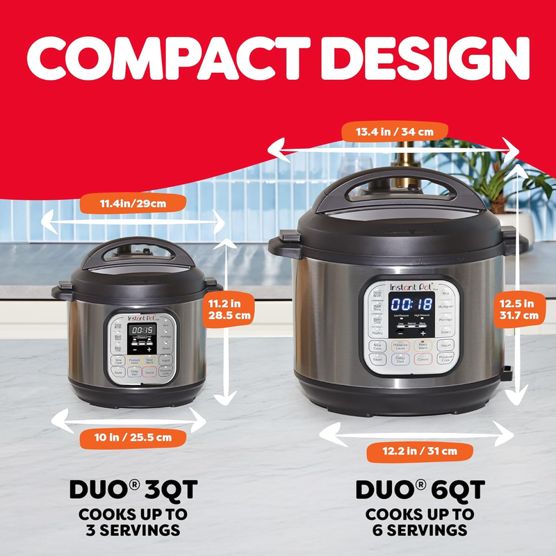 3 Qt Electric Pressure Cooker 7-in-1 Rice Slow Cooker Steamer Stainless Steel2
