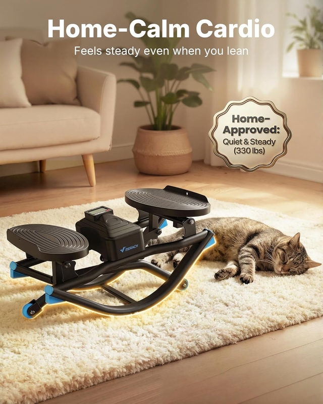 Rocking Stepper Exercise Machine 3D Motion Stair Step Low Impact Balance Board4