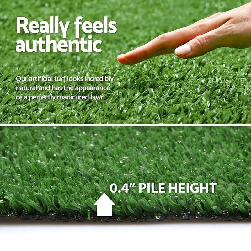 Artificial Grass Turf 5’X10’ , 0.4" Pile Height Indoor Outdoor Synthetic Grass M1