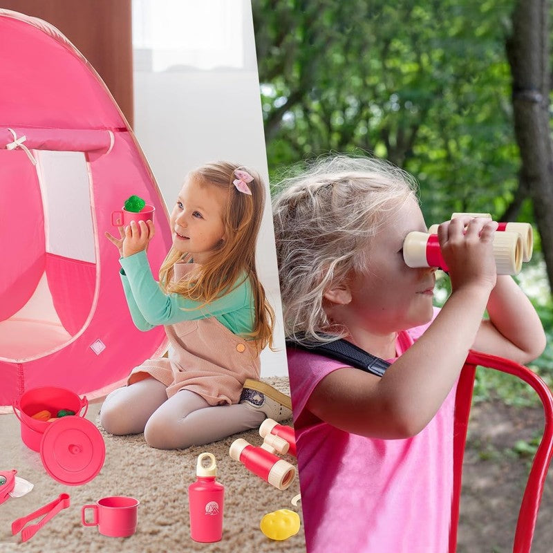 Kids Camping Set for Girls   Camping Tent Toys for Girls Indoor Outdoor Pretend 6