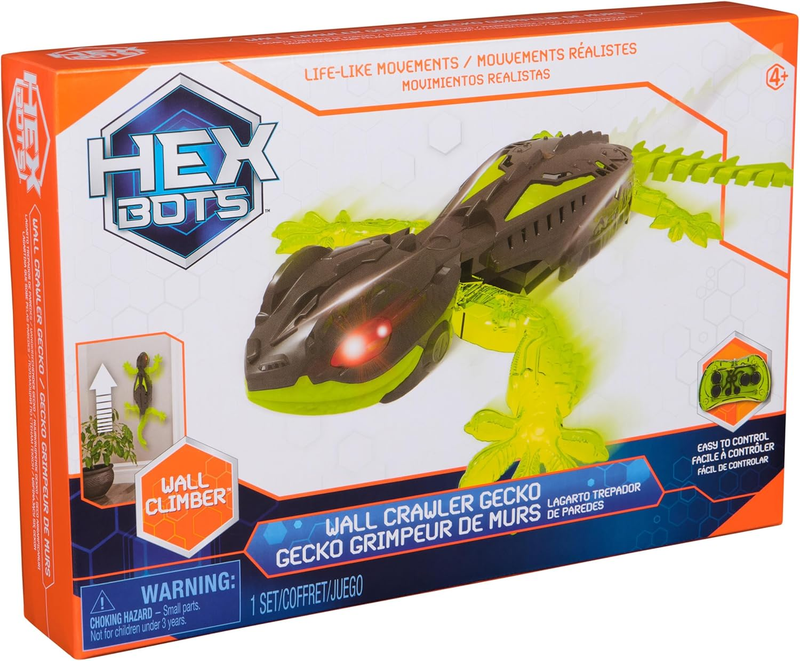 Wall Crawler Gecko RC Robot w/ Rechargeable Remote Control Kids Toy Ages 4+7