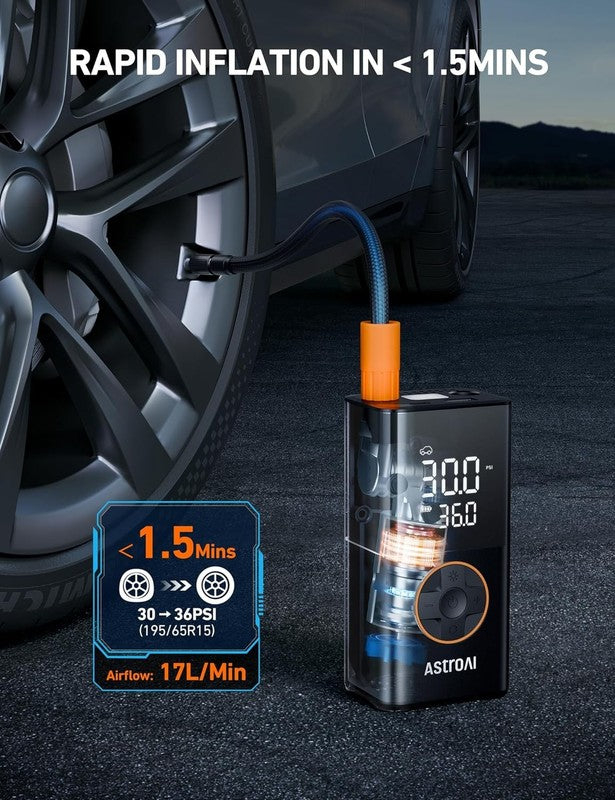 L7 Cordless Tire Inflator 150 PSI Digital Air Pump with LED & Pressure Gauge2