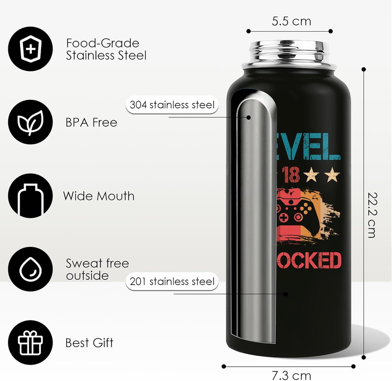 32oz Baseball Water Bottle Stainless Steel Vacuum Insulated Travel Tumbler4