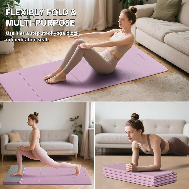 7 Fold Yoga Mat 70"X24"   1/2 Inch Thick Folding Exercise Mat, Compact Non Slip 5