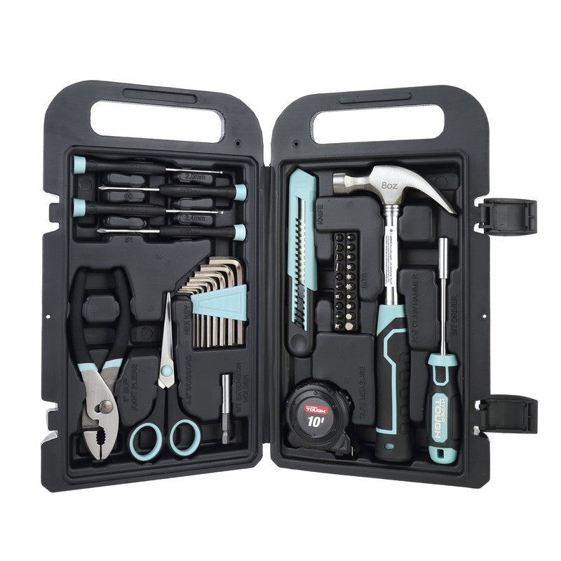 40 Piece Seafoam Household Tool Kit for Basic Repairs and DIY Projects3