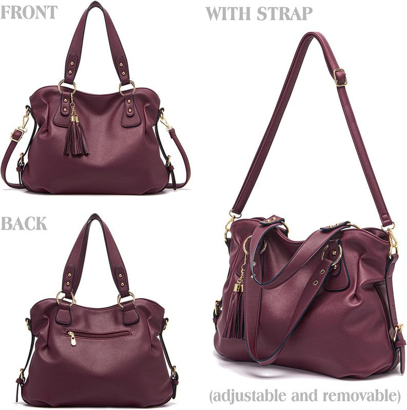 Women Fashion Handbag Set 4PCS Shoulder Bag Satchel Hobo Tote Purse2