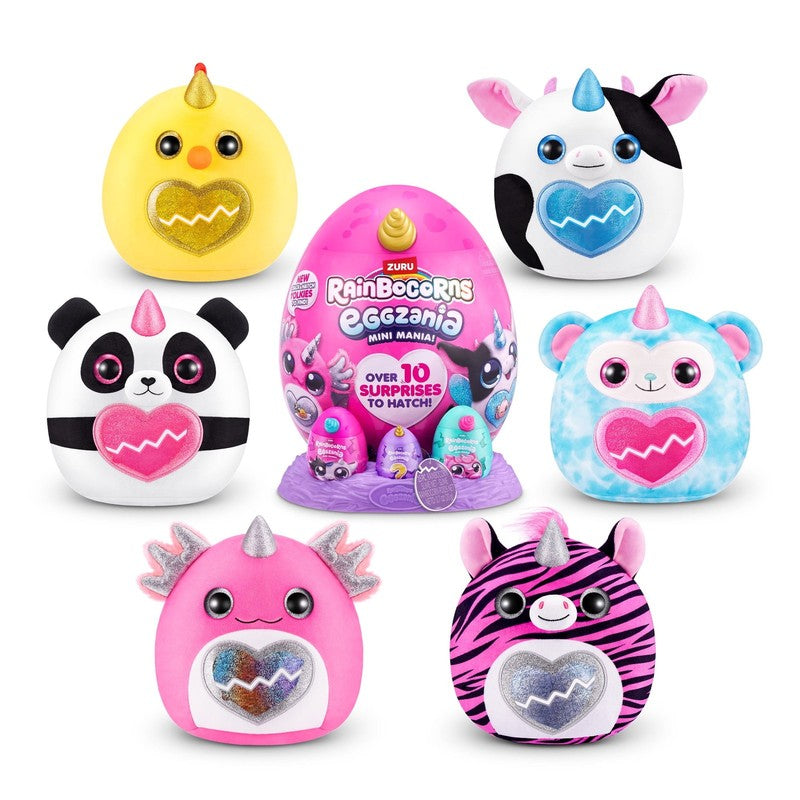 Eggzania Mini Mania Plush Surprise Unboxing Animal Soft Toy by ZURU10