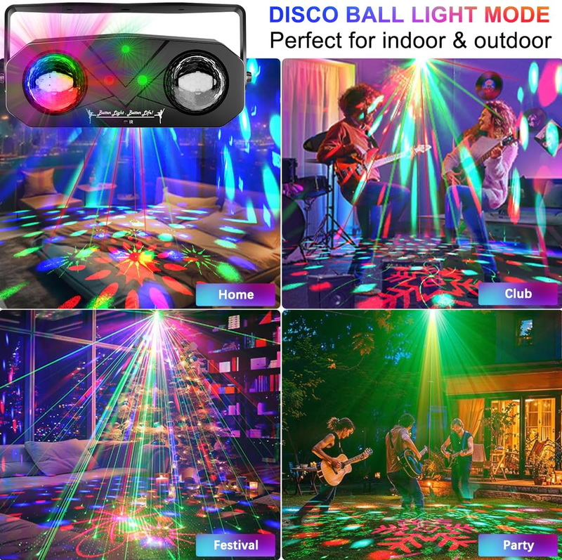 Disco Ball Light Sound Activated DJ Strobe Ocean Star Projector w/ Remote5