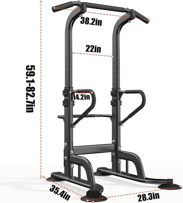 Power Tower Pull Up Bar and Dip Station, 11 Level Adjustable Home Gym Equipment4