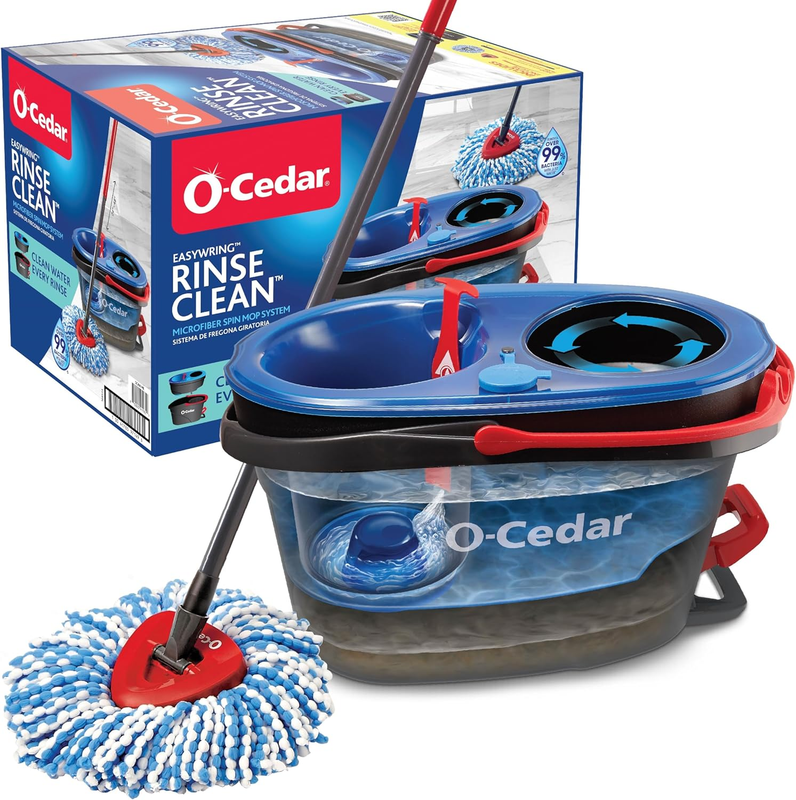 Rinseclean Spin Mop & Bucket System   99% Bacteria Removal!0