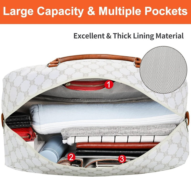 21in Weekender Duffle Bag Women 3Pc Set Carry On Travel Shoe Compartment6