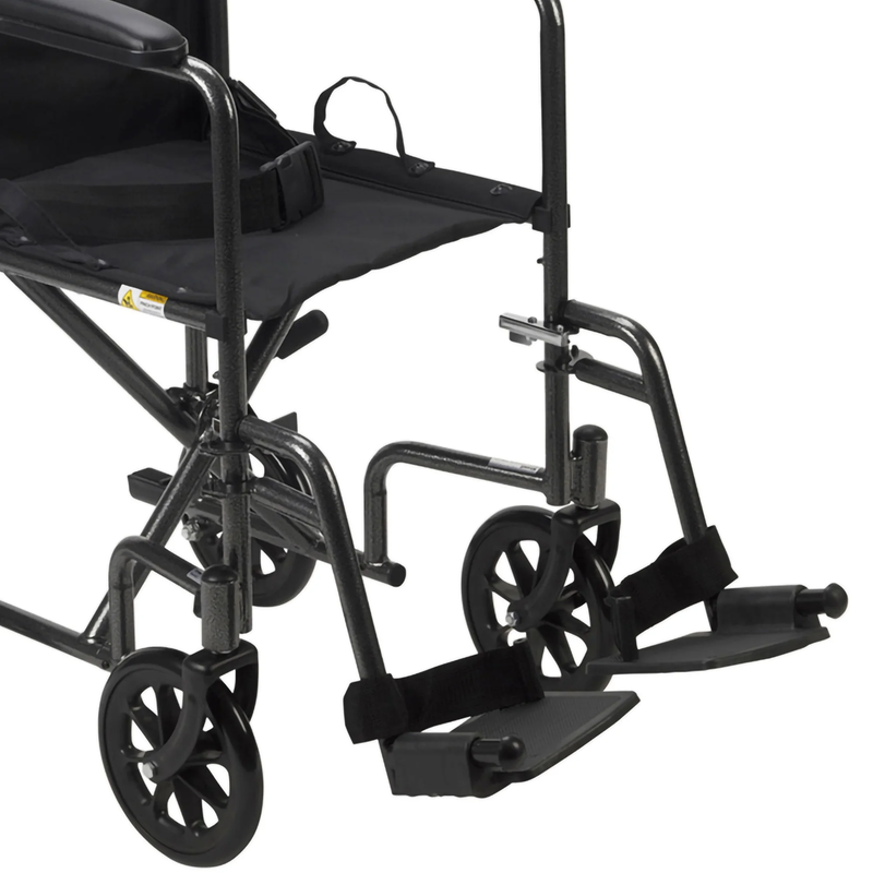 Medical Transport Wheelchair Steel 17 Inch Seat Width X 16"D 250 Lbs. Weight Cap1