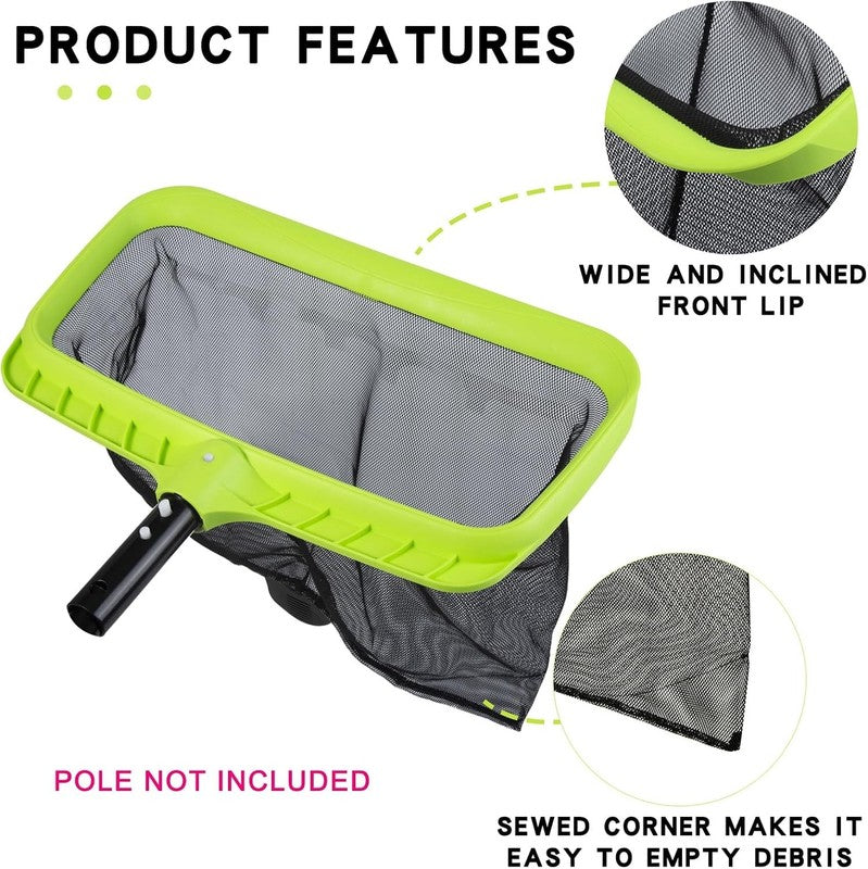 Swimming Pool Leaf Skimmer Net,Reinforced Frame Deep Rake Net2