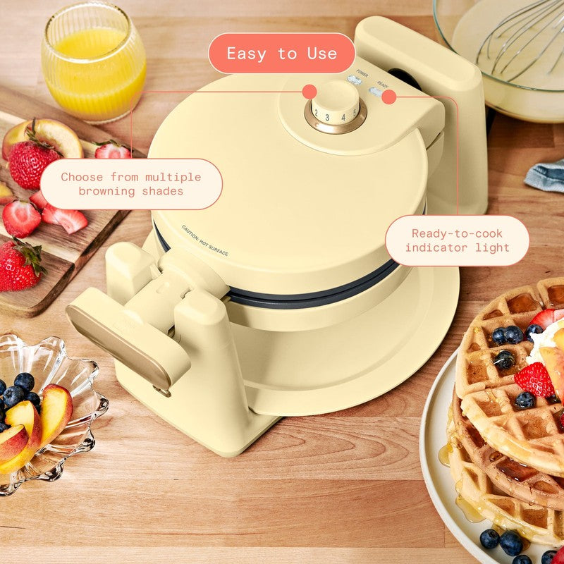 Rotating Belgian Waffle Maker, Buttercream by Drew Barrymore5
