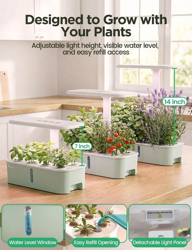 10 Pod Smart Hydroponics System APP WiFi 24W Grow Light Indoor Garden Kit3
