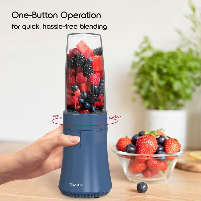 300W Mini Smoothie Blender – 18oz Personal Countertop Blender for Smoothies & Sh9