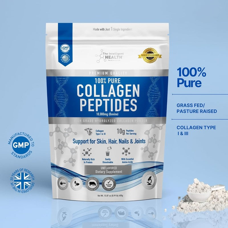 Collagen Peptides Powder, Hydrolyzed Type I & III, Grass Fed, Unflavored6