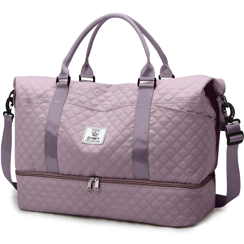 Travel Duffle Bag Weekender Bags for Women with Shoe Compartment Carry on Overni9