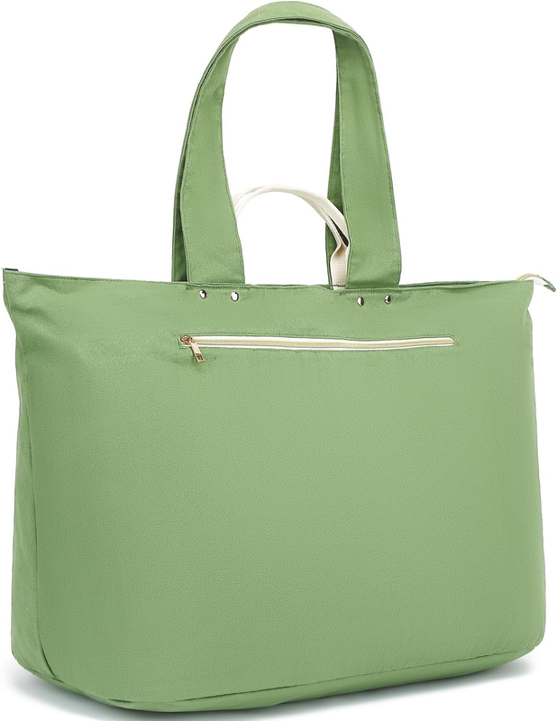 Large Canvas Beach Bag Waterproof Leakproof Wet Pocket Pool Tote11