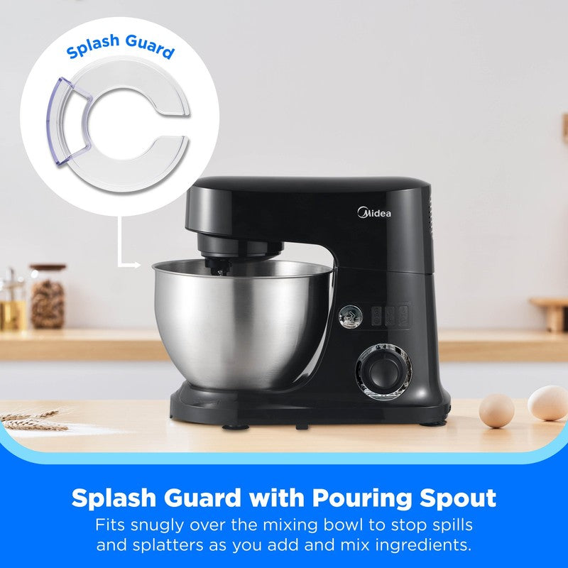 5 Quart Black Cake Mixer with Stand, 300W Multifunction Electric Food Mixer with5