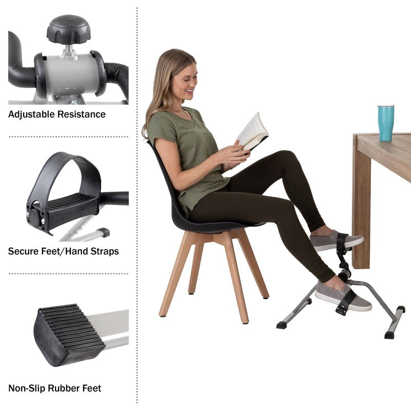 Under Desk Portable Fitness Bike for Arms & Legs - Home Exercise Machine5
