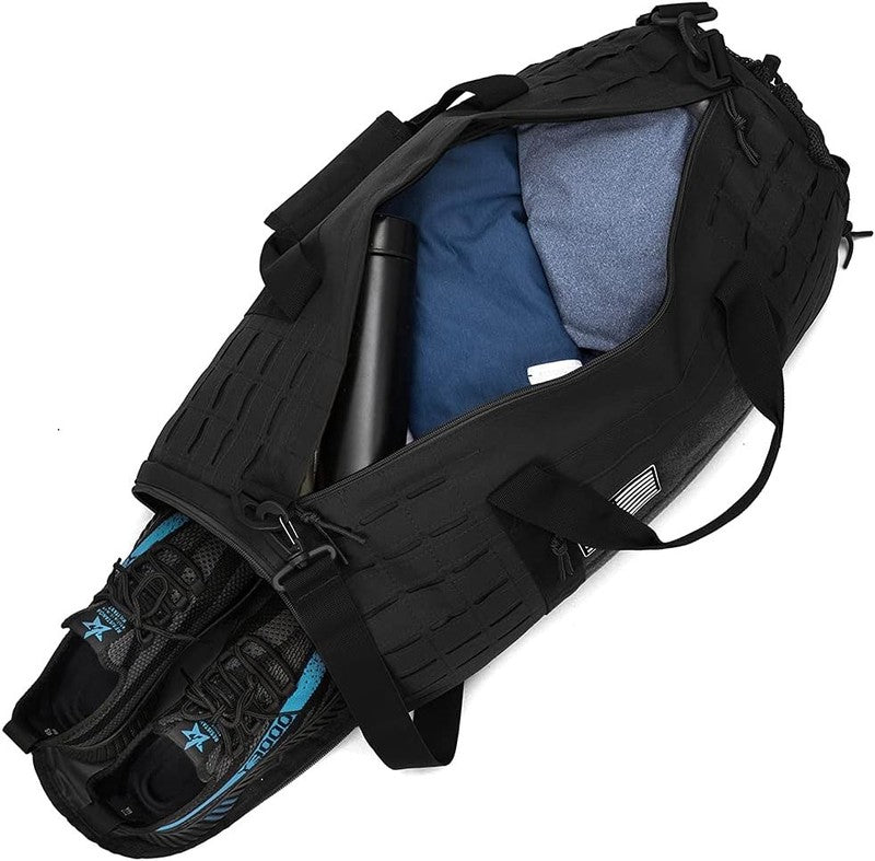 40L Tactical Duffle Bag for Men Gym Sport Travel Weekender Shoe Compartment4