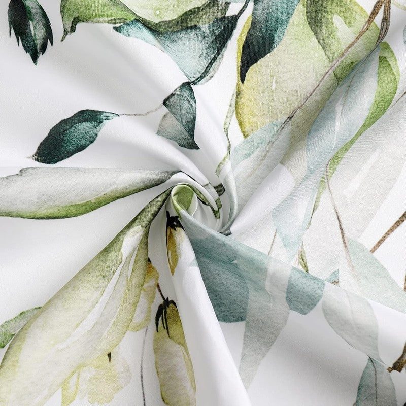 Sage Green Eucalyptus Shower Curtain Set with Hooks - Waterproof 72x72 Inch4