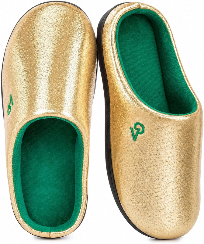 Men'S Two Tone Memory Foam House Slippers Indoor Outdoor Durable Rubber Sole9