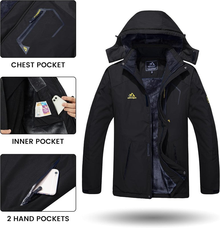 Men'S Winter Skiing Jackets Water Resistant Fleece Coats Insulated Thermal Snowb4