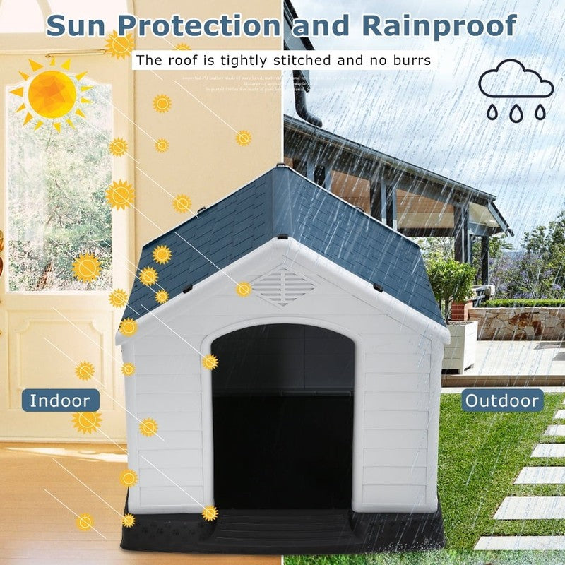 Dog House Pet Kennel with Air Vents, Indoor & Outdoor2
