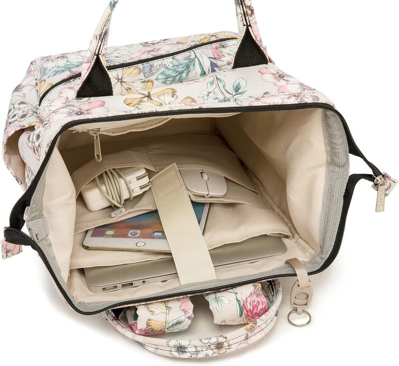 Wide Open Laptop Backpack 15.6" Travel Outdoor Floral Men Women3