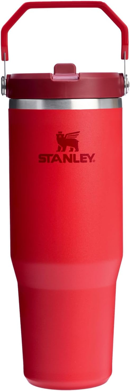 30oz Flip Straw Tumbler Stainless Steel Insulated Leak Resistant Red8