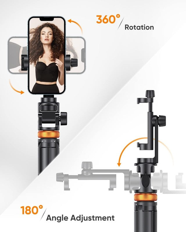 62'' Phone Tripod Selfie Stick w/ Remote Extendable Cell Phone Stand Holder5