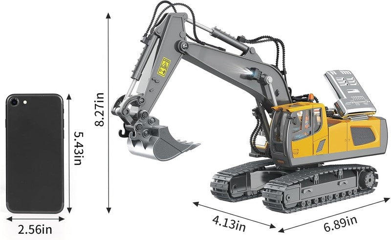 Remote Control Excavator Toy for 6-12 Yr Boys, Best Birthday Gifts for Kids 4-7 4