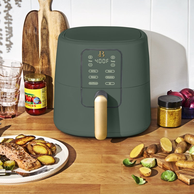 6 Qt Air Fryer w/ Turbocrisp Technology Evergood Ceramic Nonstick Thyme Green10