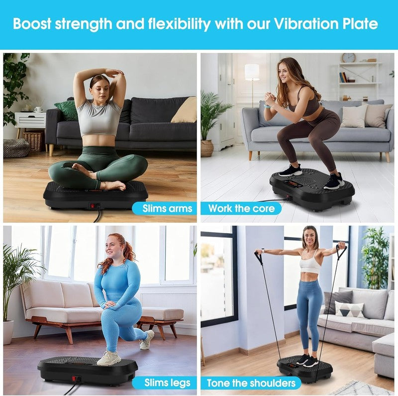 Vibration Plate Exercise Machine 450lbs Whole Body Workout Shake Board4