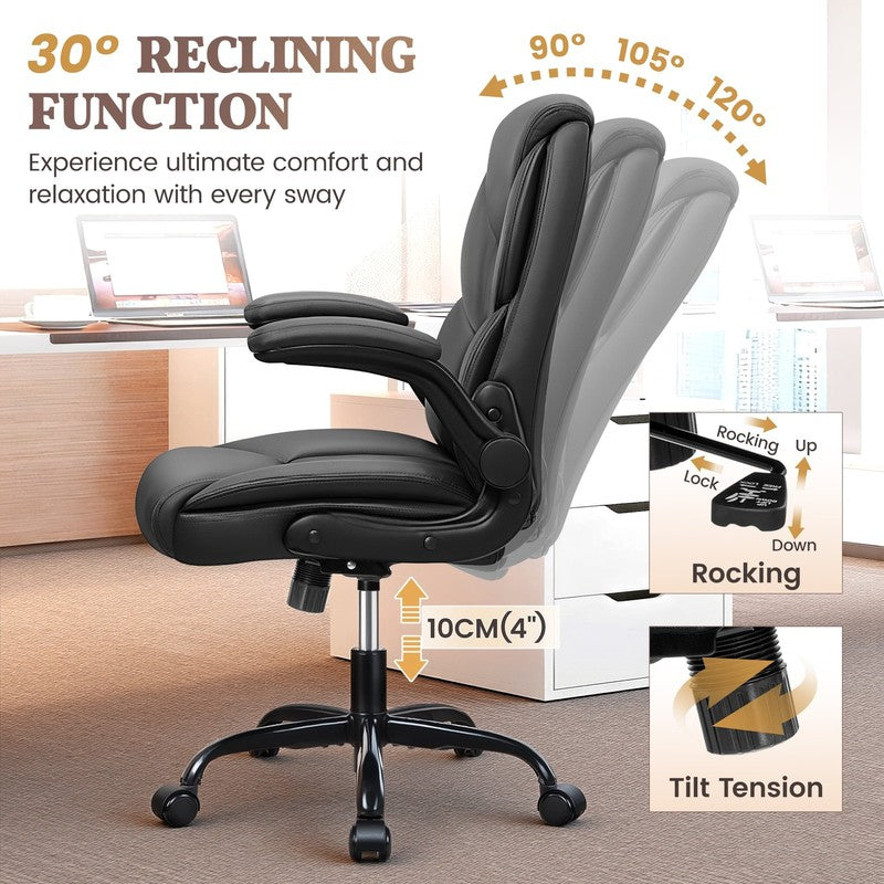 Leather Office Chair, Big and Tall Office Chair 400LBS Wide Seat Ergonomic Compu6