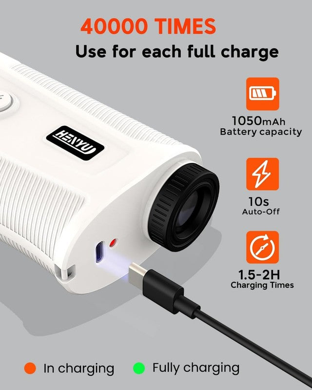 Golf Rangefinder 1200Yds Slope Flag Lock Vibration 7X USB C Rechargeable5