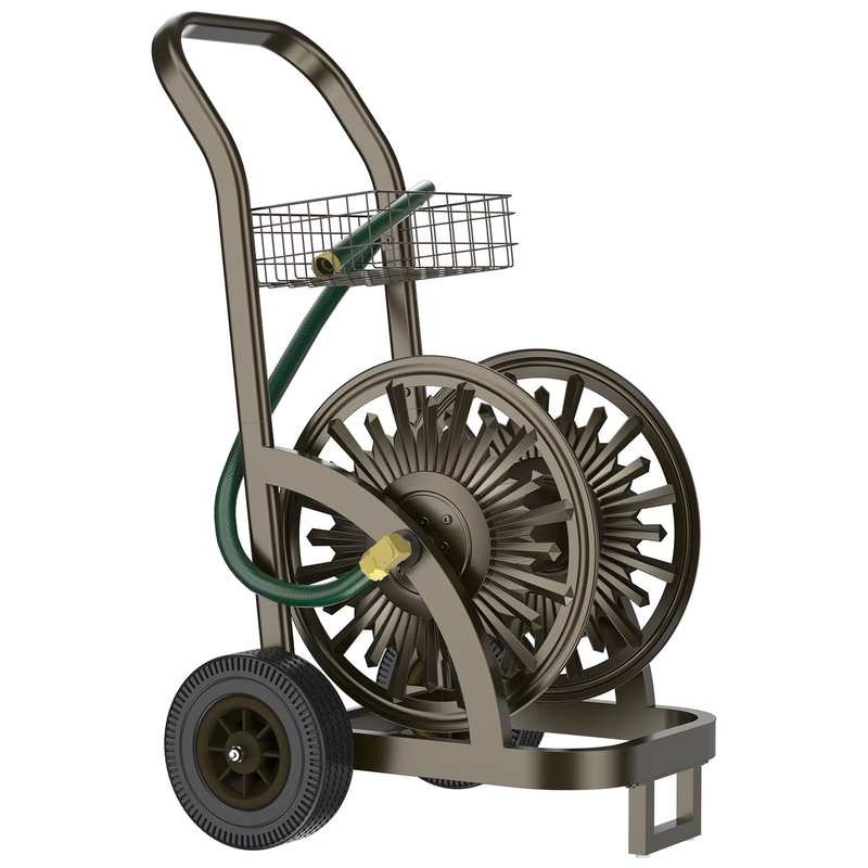 Garden Hose Reel Cart with Wheel, Hold up to 200 Ft of 5/8" Hose7