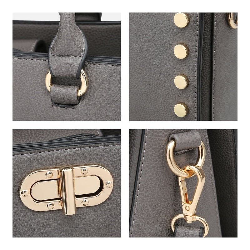 Women Satchel Handbag Shoulder Tote Work Bag with Matching Wallet3