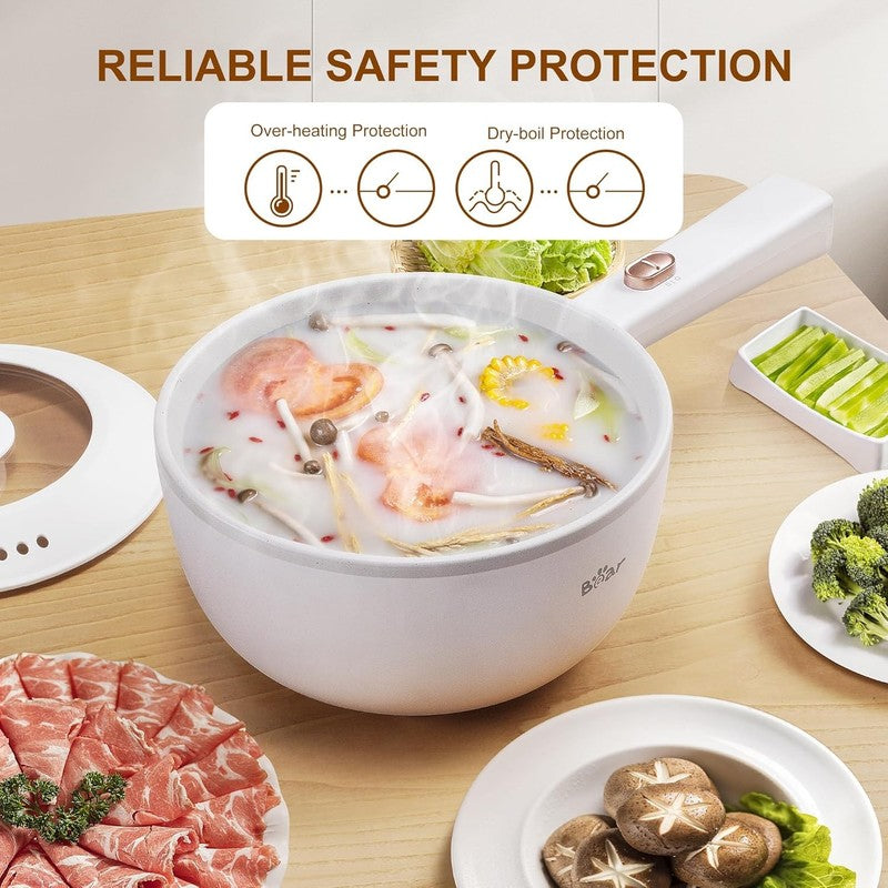 Bear Electric Hot Pot 2L Non Stick Multifunctional Rapid Noodles Portable4