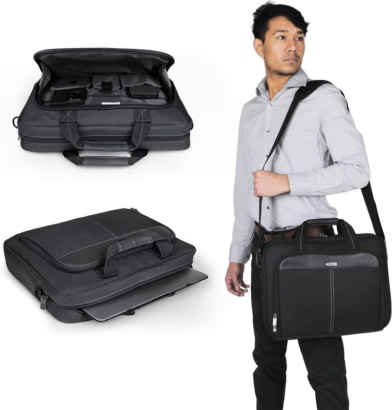 Slim Laptop Bag Ergonomic Briefcase Messenger Foam Padded for Laptops1