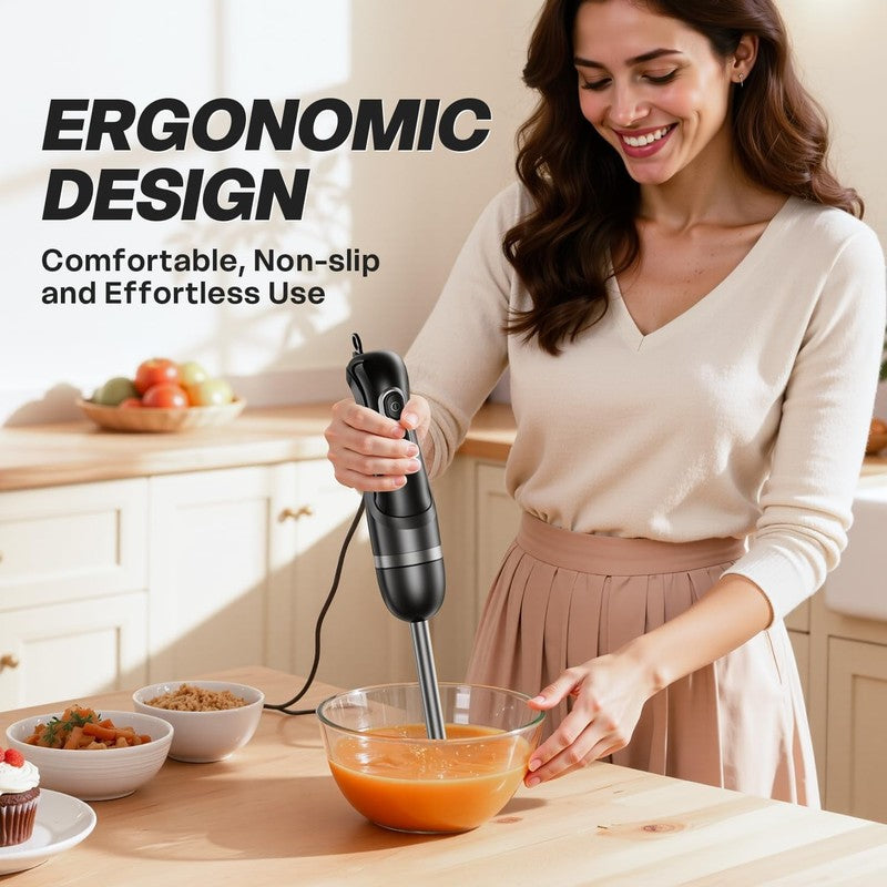 Hand Blender, Immersion Blender with 2 Mixing Speed, Electric Handheld Mixer Por3