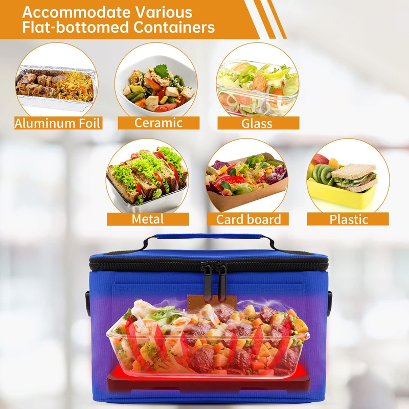 Portable Electric Lunch Box 12V/24V/110V Food Warmer Blue5