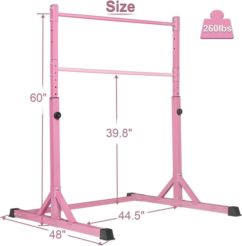 Kids Adjustable Gymnastics Bar Folding Horizontal Training Bar Home Use4