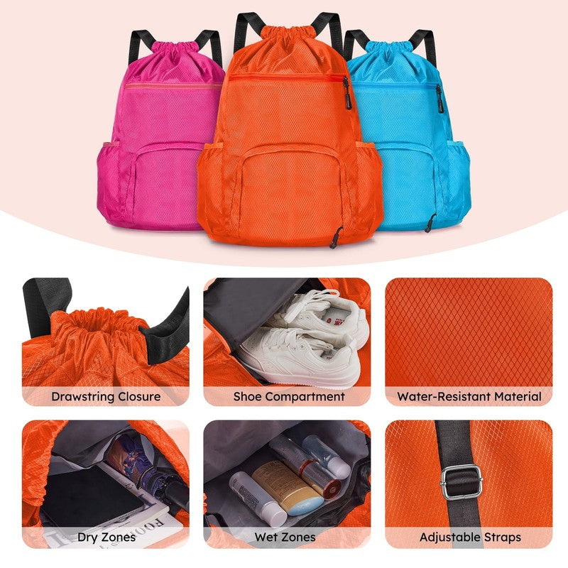10 Piece Luggage Set Hardside Spinner Suitcase 28 24 20 Inch Backpack Orange1
