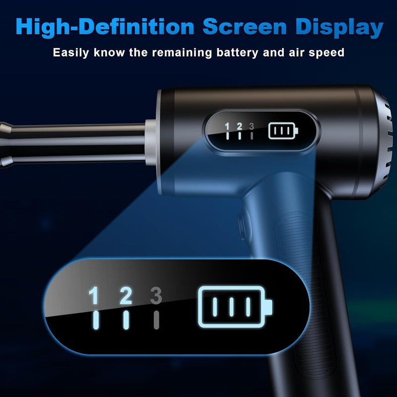 Compressed Air Duster-3 Gear Adjustable 100000RPM Electric Air Duster with LED L3